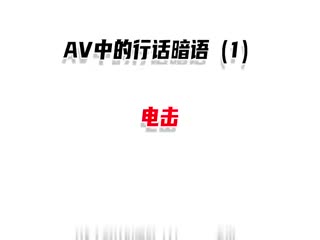 AV中常见的行话暗语1海报剧照